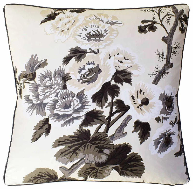 Back Support Pillows for Office ChairsPyne Hollyhock Charcoal Decorative Pillow Ryan Studio