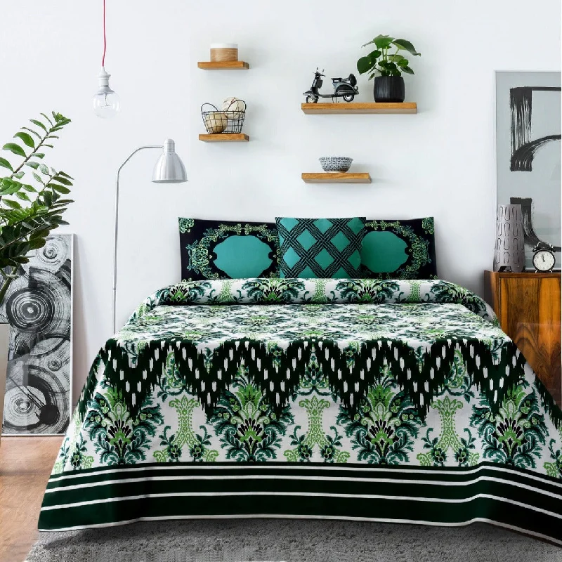 Jersey - Knit Sheets for a Comfortable and Casual Bed4 PCs Digital Printed Bed Sheet-ADPB-08