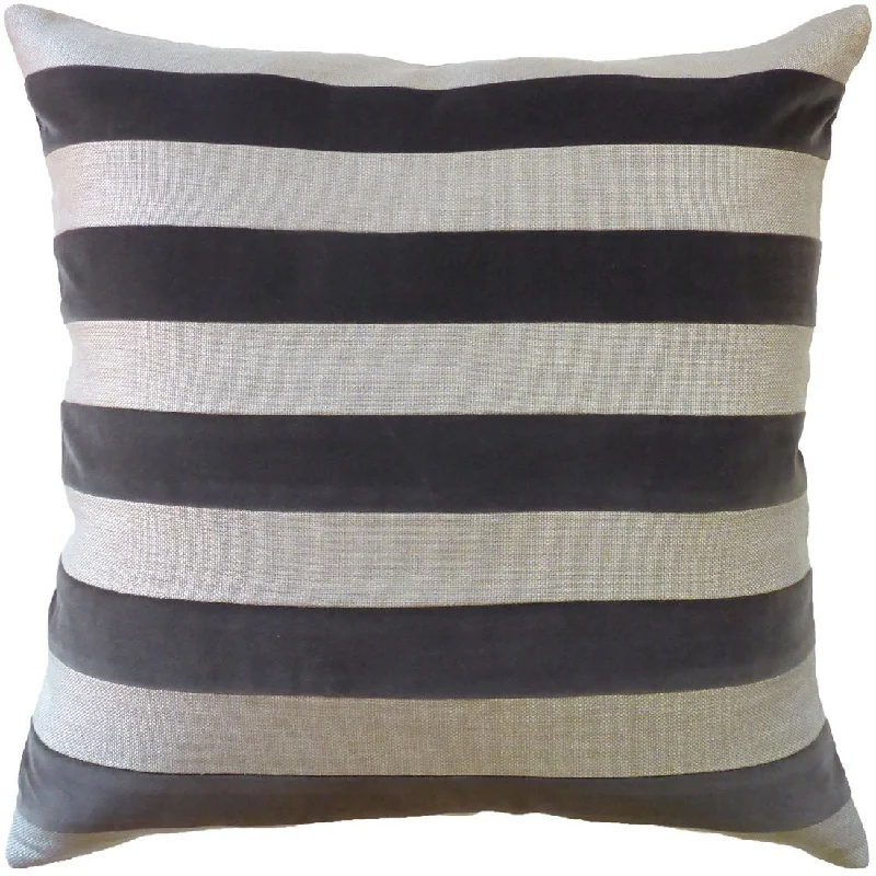 Square Pillows for Modern Home DecorParker Stripe Taupe Pillow