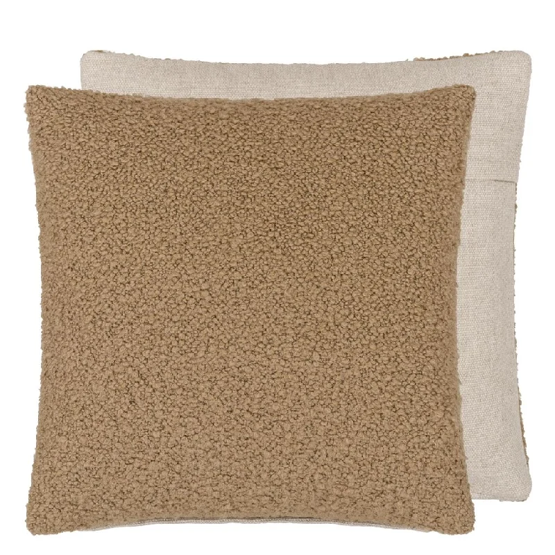 Travel Pillows for Long JourneysCormo Natural Boucle Throw Pillow by Designers Guild