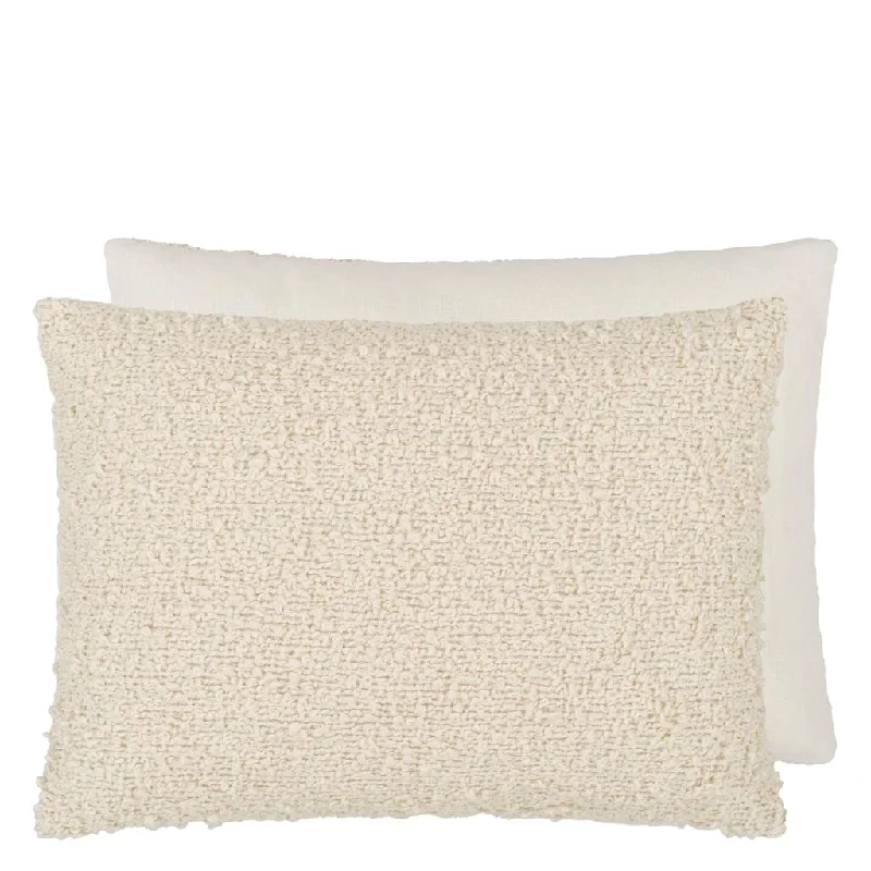 Travel Pillows for Long JourneysSwaledale Chalk Boucle Throw Pillow by Designers Guild