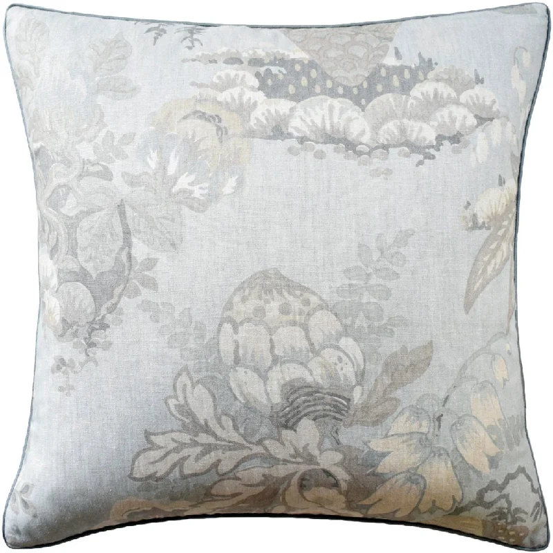 Velvet Pillows for a Touch of EleganceFairbanks Spa Blue Pillow by Ryan Studio