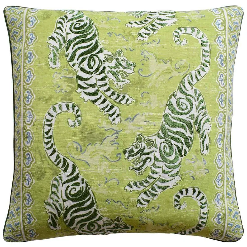 Cotton Pillows for Natural ComfortBongol Print Kiwi Pillow by Ryan Studio