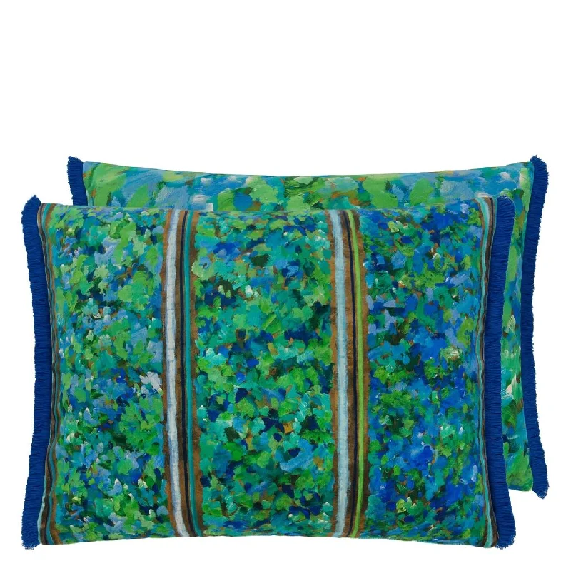 Hypoallergenic Pillows for Allergy SufferersSanzai Cobalt Velvet Throw Pillow by Designers Guild