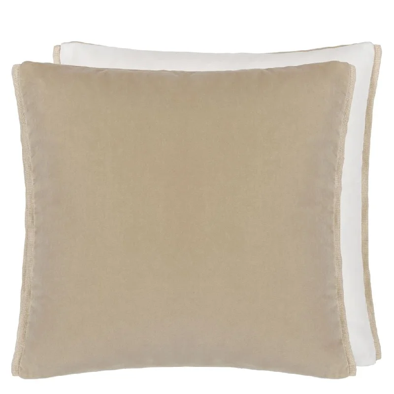 Soft and Fluffy Pillows for Bedroom ComfortDesigners Guild Varese Linen & Chalk Velvet Decorative Pillow