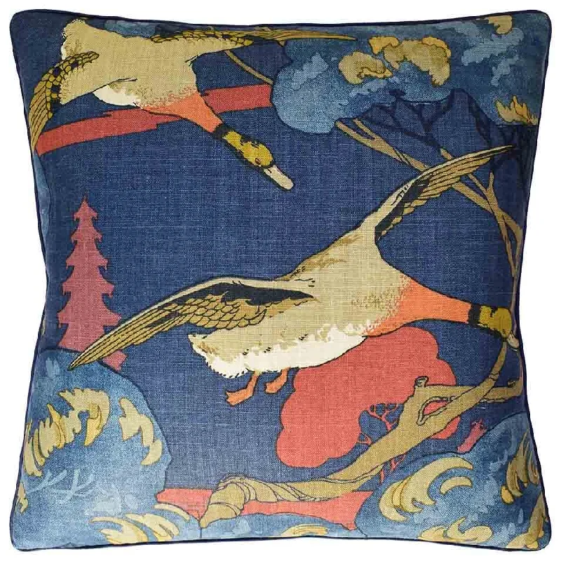 Firm Pillows for Side SleepersFlying Ducks Red & Blue Decorative Pillow Ryan Studio