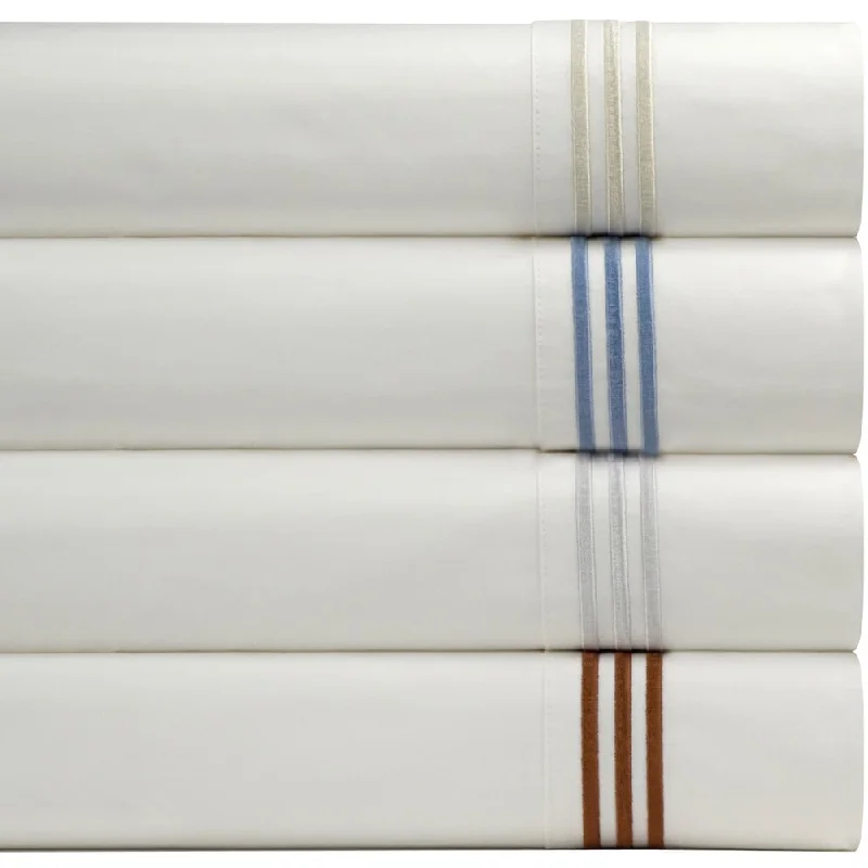 Polyester - Cotton Blend Sheets for Durability and ComfortPointehaven Long Staple Cotton Embroidered Percale Oversized Bed 4 pc Sheet Set