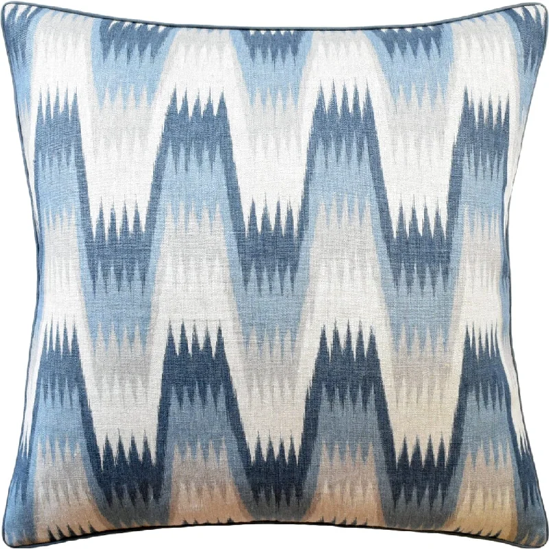 Cotton Pillows for Natural ComfortStockholm Chevron Slate Blue Decorative Pillow Ryan Studio