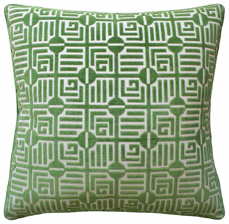 Back Support Pillows for Office ChairsLabyrinth Velvet Emerald Decorative Pillow Ryan Studio