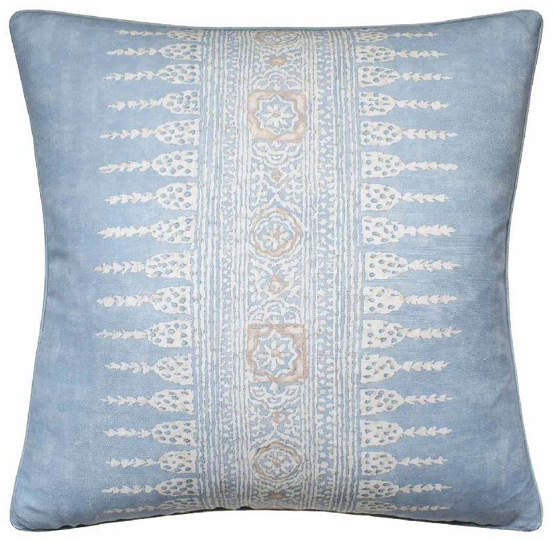 Cotton Pillows for Natural ComfortJavanese Stripe Spa Blue Decorative Pillow Ryan Studio