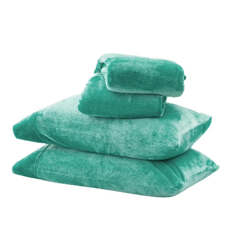 Jersey - Knit Sheets for a Comfortable and Casual BedLinery & Co. Ultra Soft & Cozy Velvet Plush Fleece Printed Sheet Set