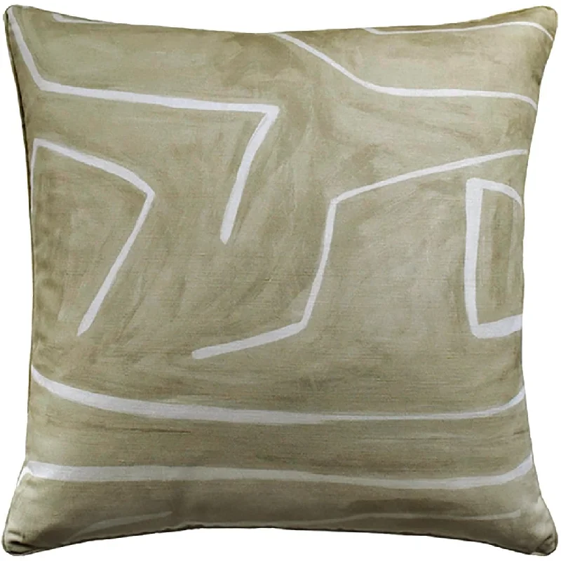 Firm Pillows for Side SleepersGraffito Beige and Ivory Pillow