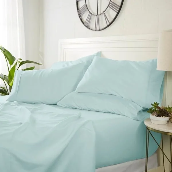 Flat Sheets with a High - Quality Finish for a Luxurious LookLuxury Ultra Soft 6-piece Bed Sheet Set by Simply Soft