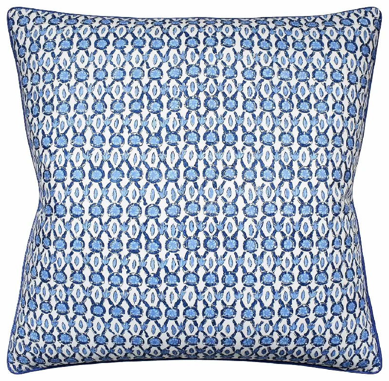 Feather Pillows for a Luxurious SleepGalon Print Blue Decorative Pillow Ryan Studio