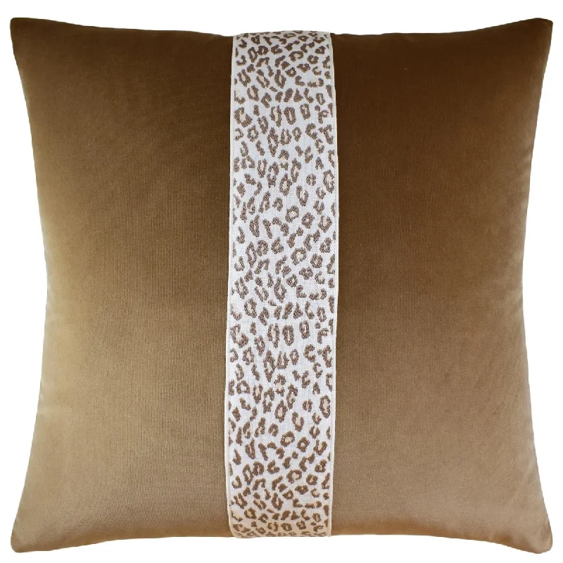 Cotton Pillows for Natural ComfortGiorgio Safari Tape Sand & Ivory Decorative Pillow Ryan Studio