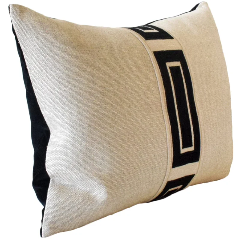 Soft and Fluffy Pillows for Bedroom ComfortGiorgio Linen Ingot Tape Raven Decorative Pillow Ryan Studio