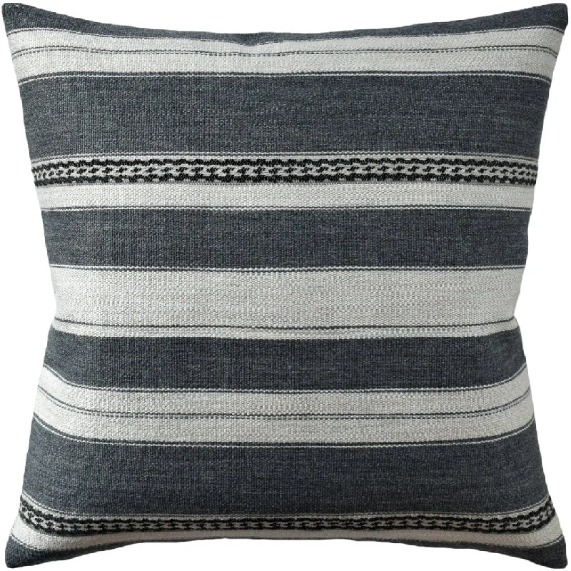 Silk Pillows for Smooth Skin and HairEntonto Stripe Grey Pillow by Ryan Studio