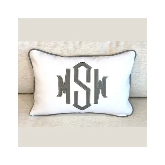 Pregnancy Pillows for Expectant MothersAPPLIQUE MONOGRAM LUMBAR PILLOW