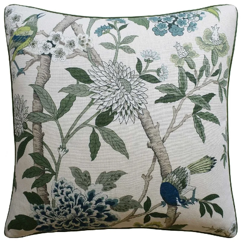 Firm Pillows for Side SleepersHydrangea Bird Green Decorative Pillow Ryan Studio