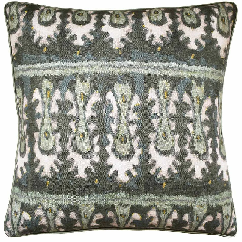 Velvet Pillows for a Touch of EleganceBatik Tribal Hunter Jade Decorative Pillow by Ryan Studio