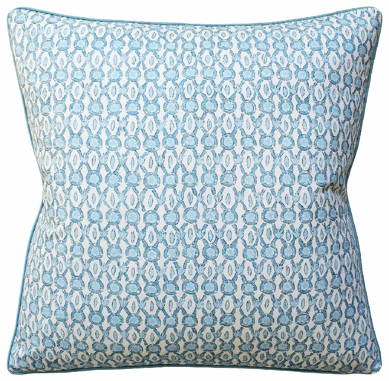 Back Support Pillows for Office ChairsGalon Print Aqua Decorative Pillow Ryan Studio