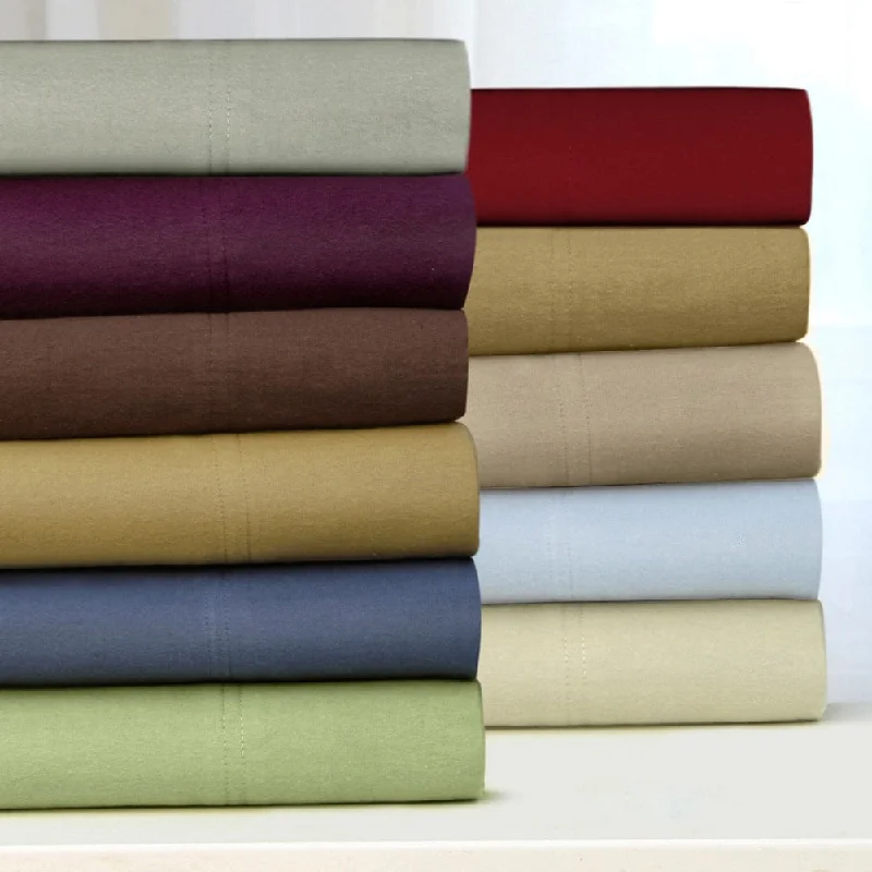 Thermal - Regulating Bamboo Sheets for All - Season ComfortTribeca Living Luxury Solid Flannel Sheet Separates