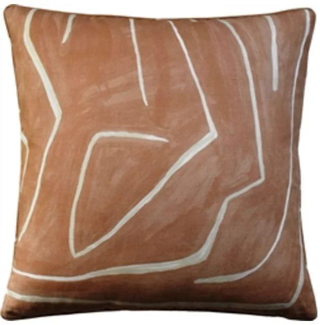 Feather Pillows for a Luxurious SleepGraffito Salmon and Cream Pillow