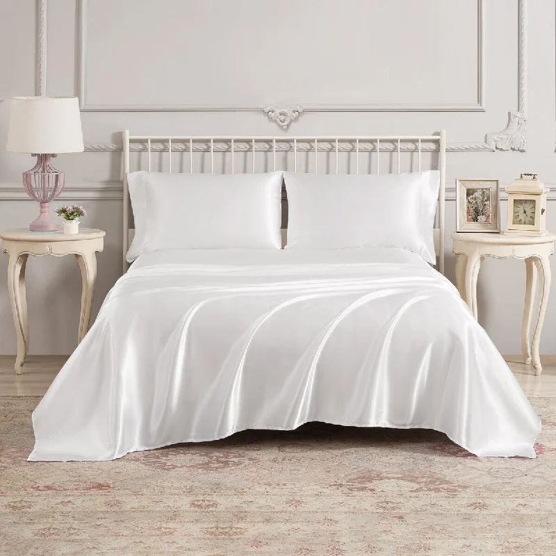 Thermal - Regulating Bamboo Sheets for All - Season ComfortJuliette LeBlanc New York Silky Satin Sheet Sets