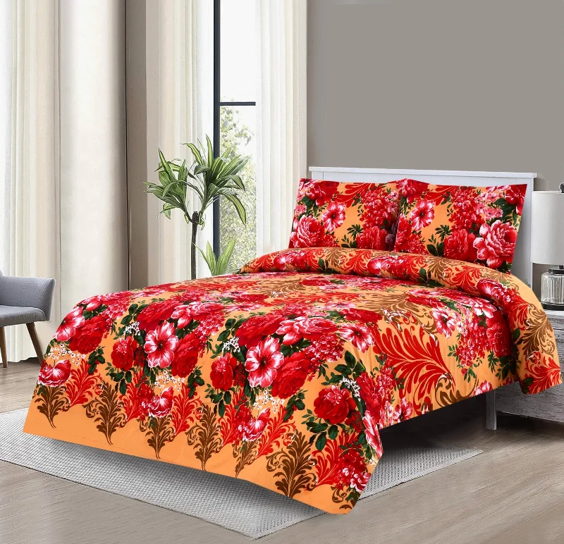 Organic Flannel Sheets for a Natural and Warm Sleep3 PCs Double Bed Sheet -DB033(3305)