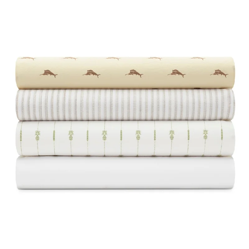 Flat Sheets with a High - Quality Finish for a Luxurious LookTommy Bahama Cotton Percale Bed Sheet Sets