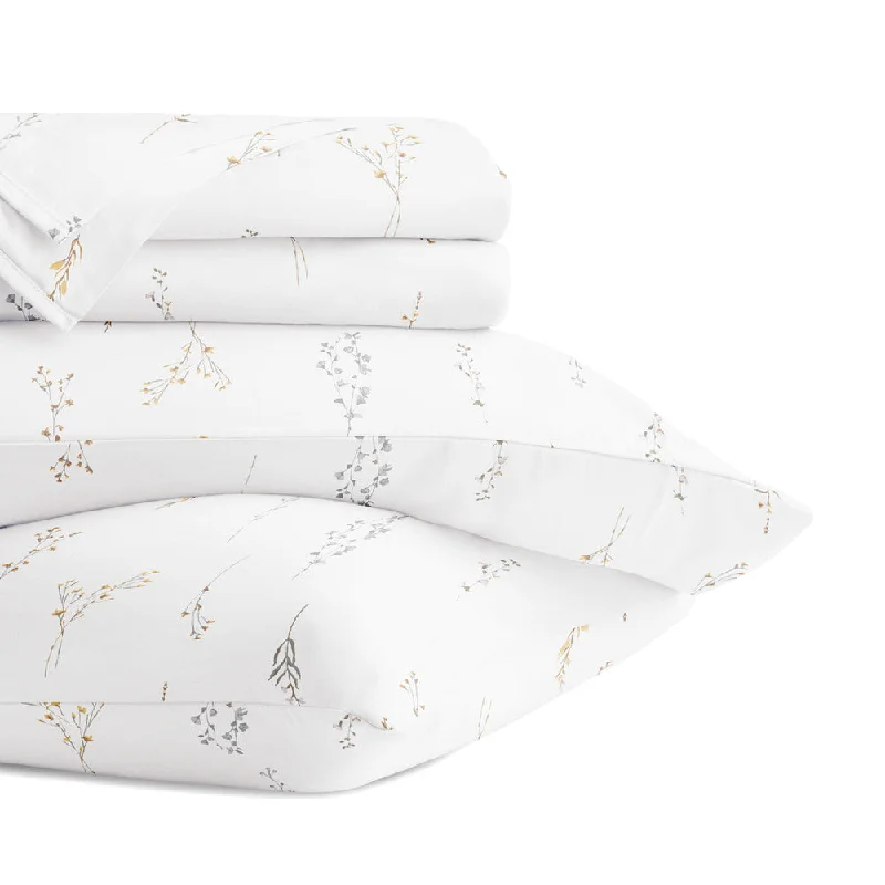 Flat Sheets with a High - Quality Finish for a Luxurious LookWild Garden 4-Piece Long Staple Cotton Sheet Set