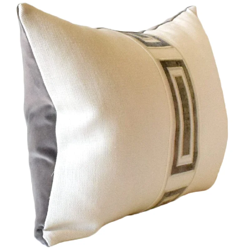 Travel Pillows for Long JourneysGiorgio Linen Ingot Tape Platinum Decorative Pillow Ryan Studio