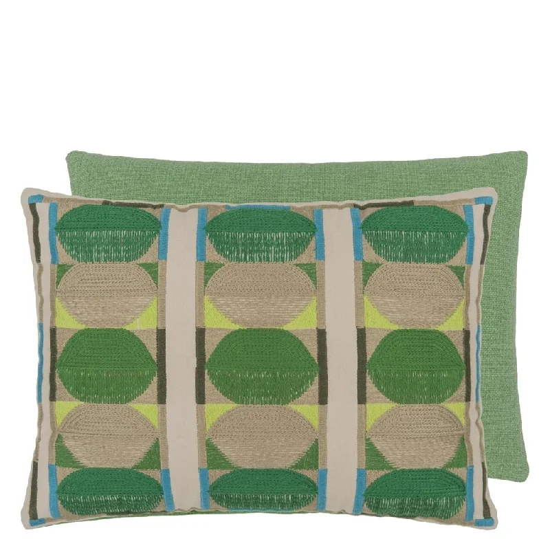 Lumbar Support Pillows for Car SeatsKushime Emerald Cotton Throw Pillow by Designers Guild