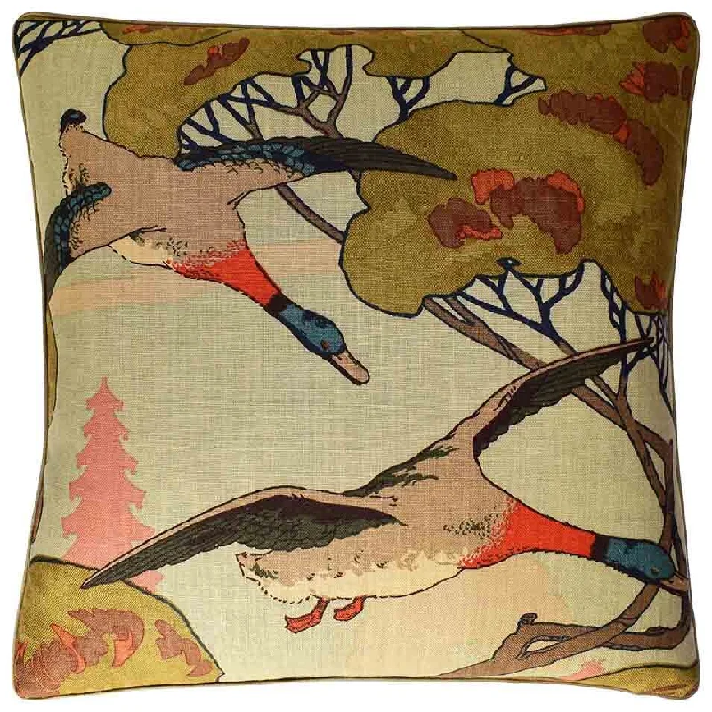 Cotton Pillows for Natural ComfortFlying Ducks Sky Decorative Pillow Ryan Studio