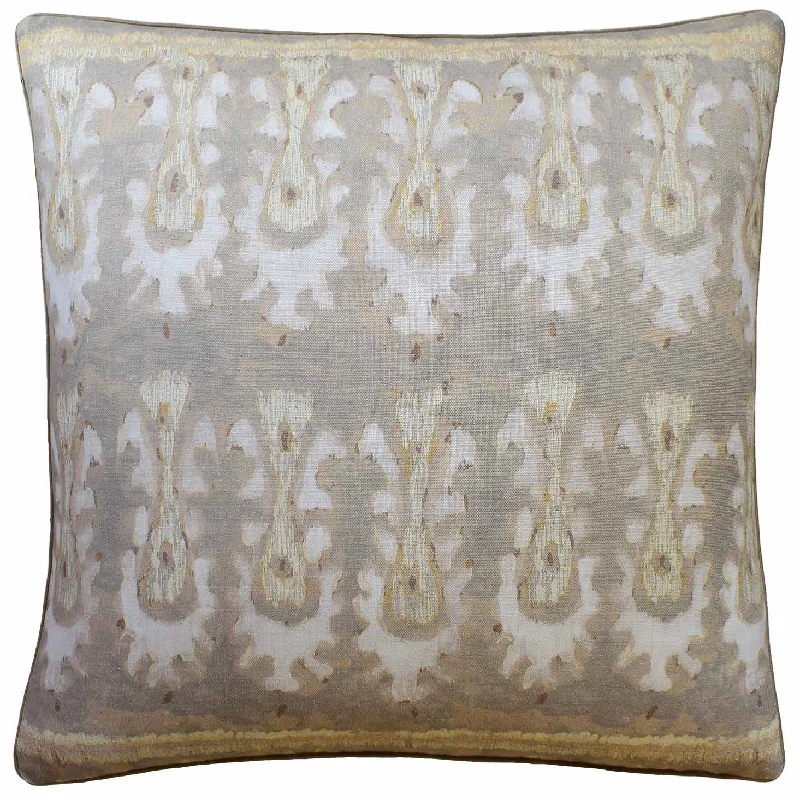 Square Pillows for Modern Home DecorBatik Tribal White Sand Decorative Pillow by Ryan Studio