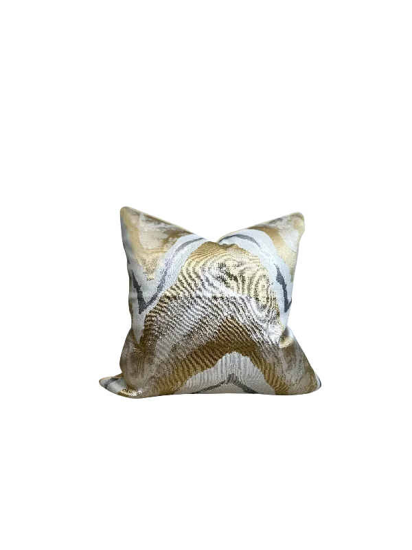 Kids Pillows with Fun DesignsGold Gray Metallic