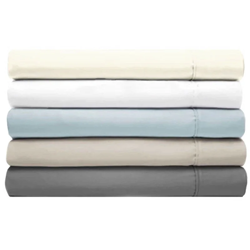 King - Size Sheet Sets with a Decorative Pillow SetAuthentic Hotel and Spa 100% Cotton 400 TC Solid Sateen Sheet Set