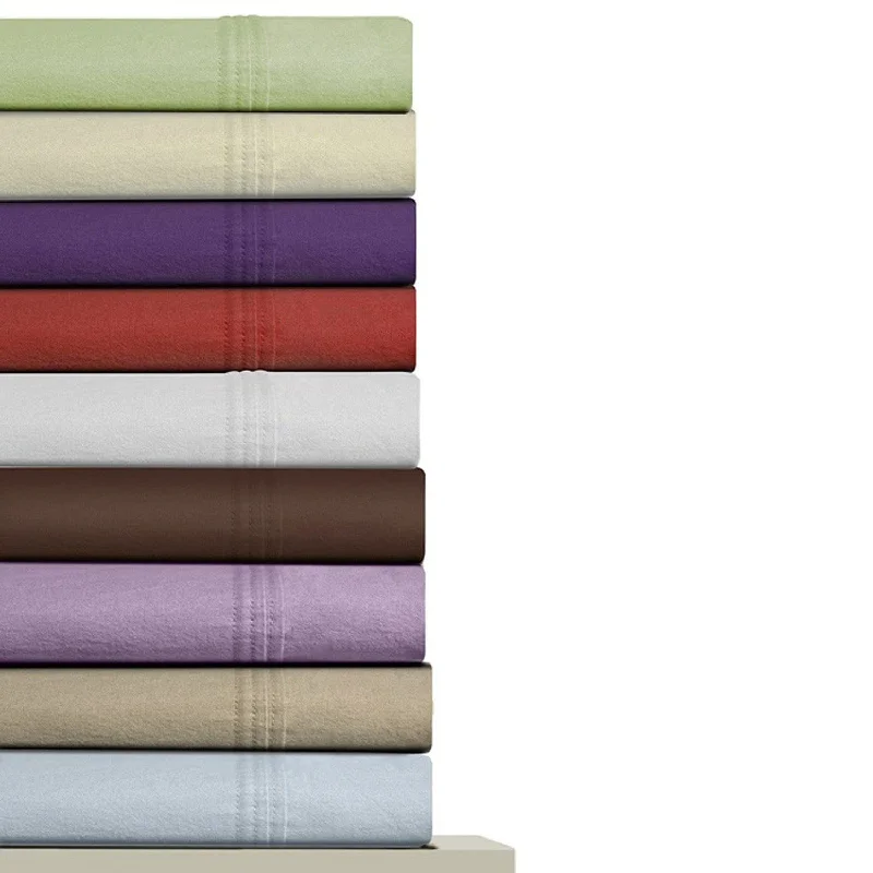 Linen - Cotton Blend Sheets for a Natural and Versatile OptionLuxury Extra Deep Pocket Solid Flannel Bed Sheet Set