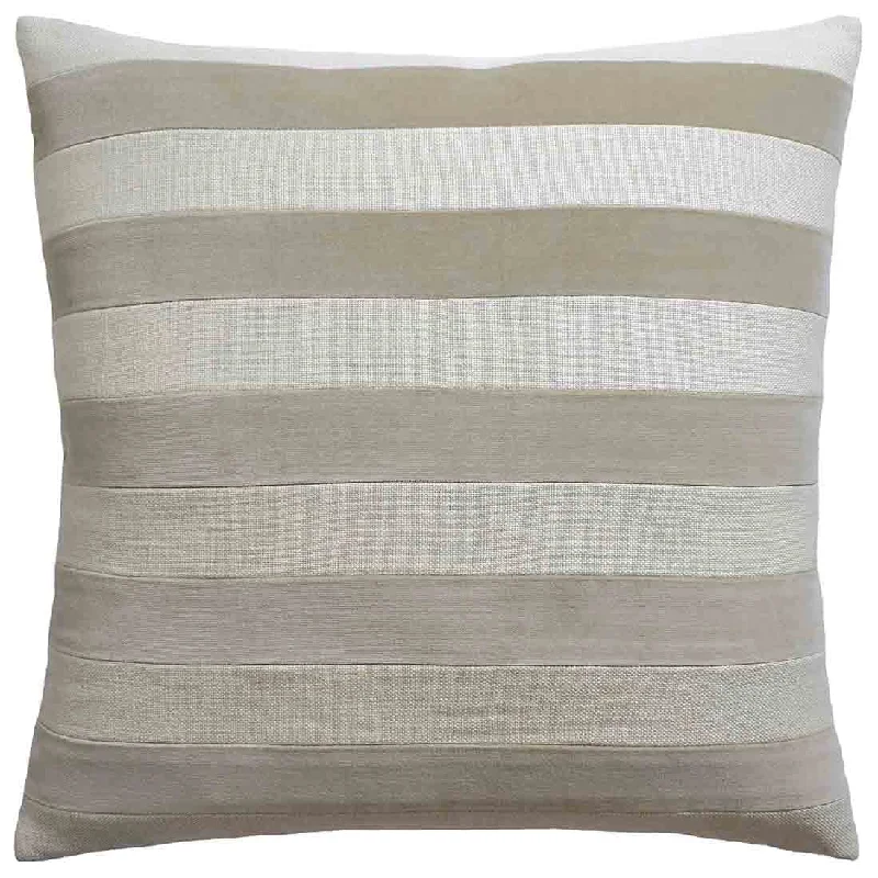 Round Pillows for Boho-Style InteriorsParker Stripe Natural Decorative Pillow Ryan Studio