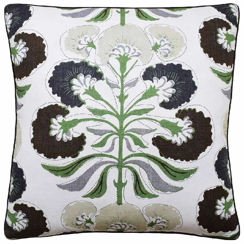 Soft and Fluffy Pillows for Bedroom ComfortTybee Tree Black and Green Decorative Pillow Ryan Studio