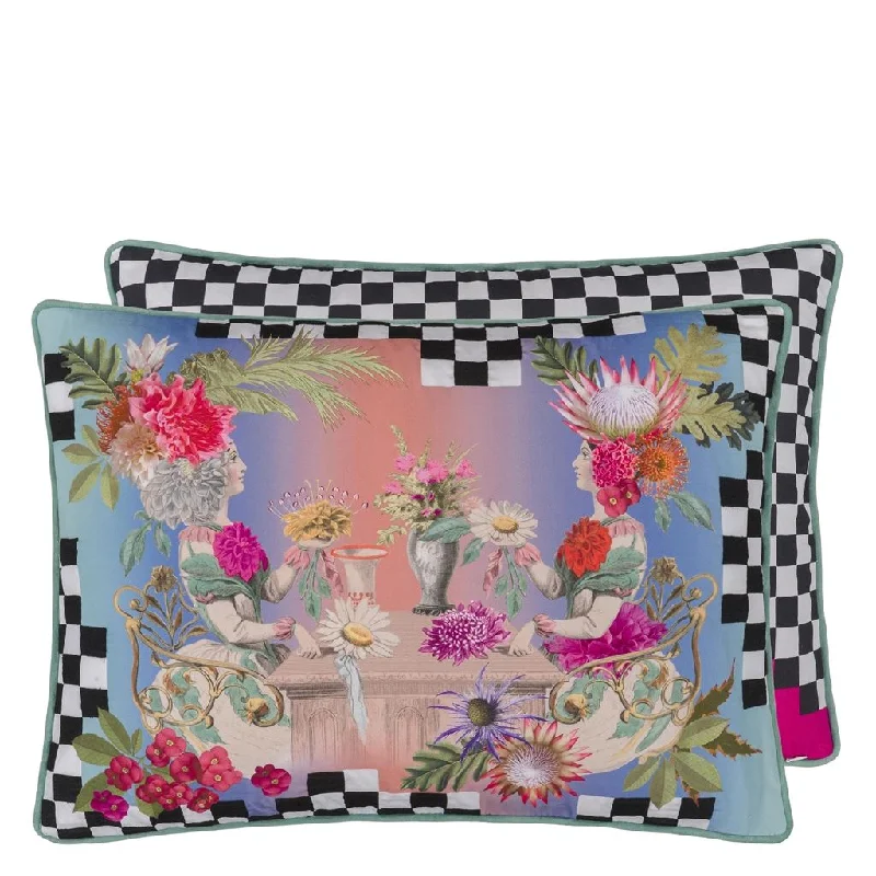 Silk Pillows for Smooth Skin and HairChristian Lacroix Fleurs Jumelles Mosaique Throw Pillow