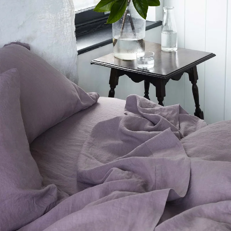 Flat Sheets with a High - Quality Finish for a Luxurious LookElderberry 100% Linen Flat Sheet