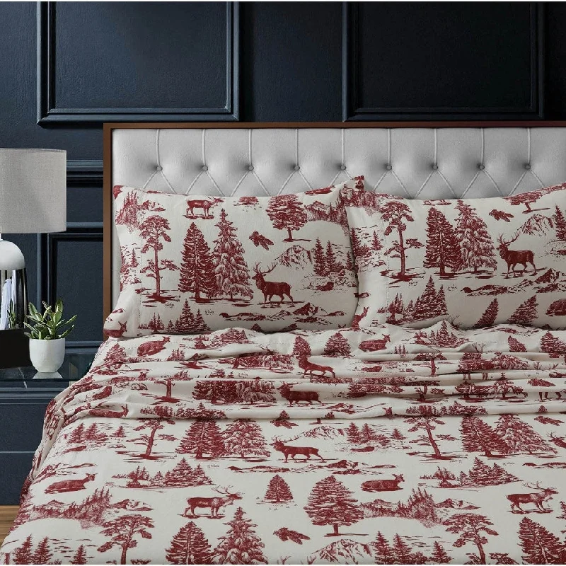 deer toile deep red