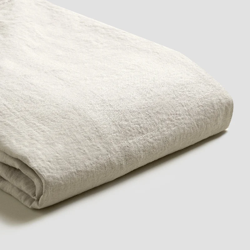 Anti - Pill Microfiber Sheets for a Smooth AppearanceOatmeal 100% Linen Flat Sheet