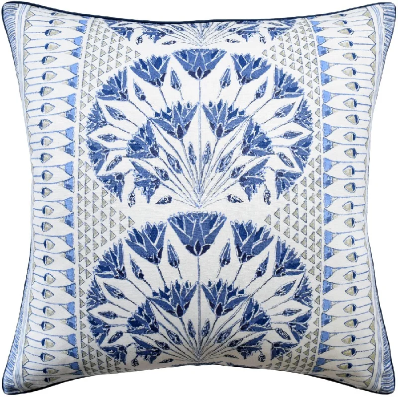 Hypoallergenic Pillows for Allergy SufferersCairo Blue and White Pillow by Ryan Studio