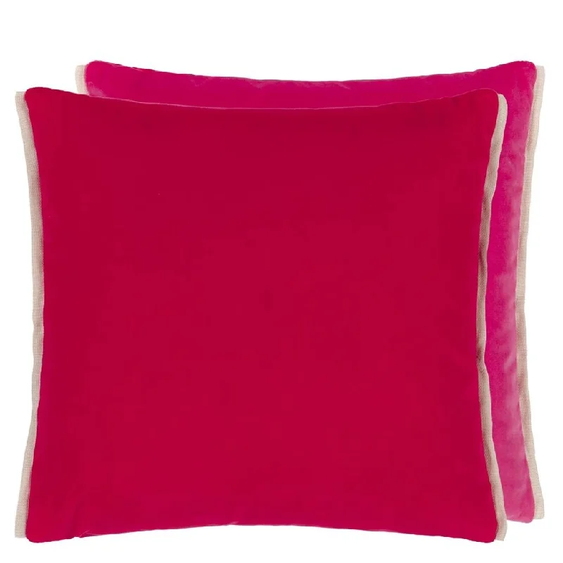 Down Alternative Pillows for Ethical ChoicesDesigners Guild Varese Scarlet & Bright Fuchsia Decorative Pillow