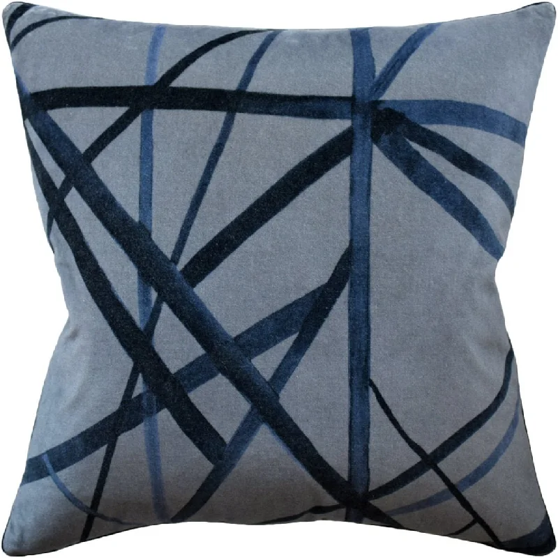 Velvet Pillows for a Touch of EleganceChannels Velvet Slate Blue Decorative Pillow