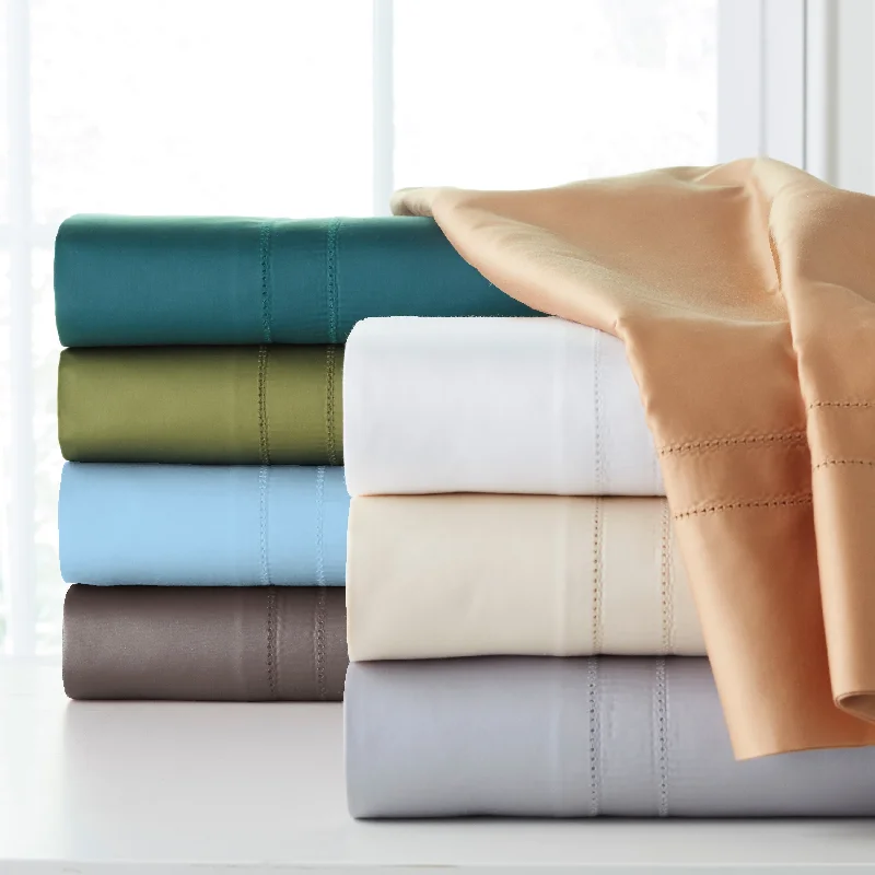 Queen - Size Sheet Sets with a European Pillowcase SetPointehaven Deep Pocket 620 Thread Count Long Staple Cotton Sheet Set