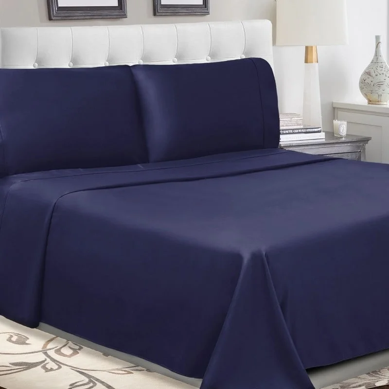 Twin - Size Sheet Sets with a Pillow ProtectorSuperior Cotton Percale Solid Bed Sheet Set