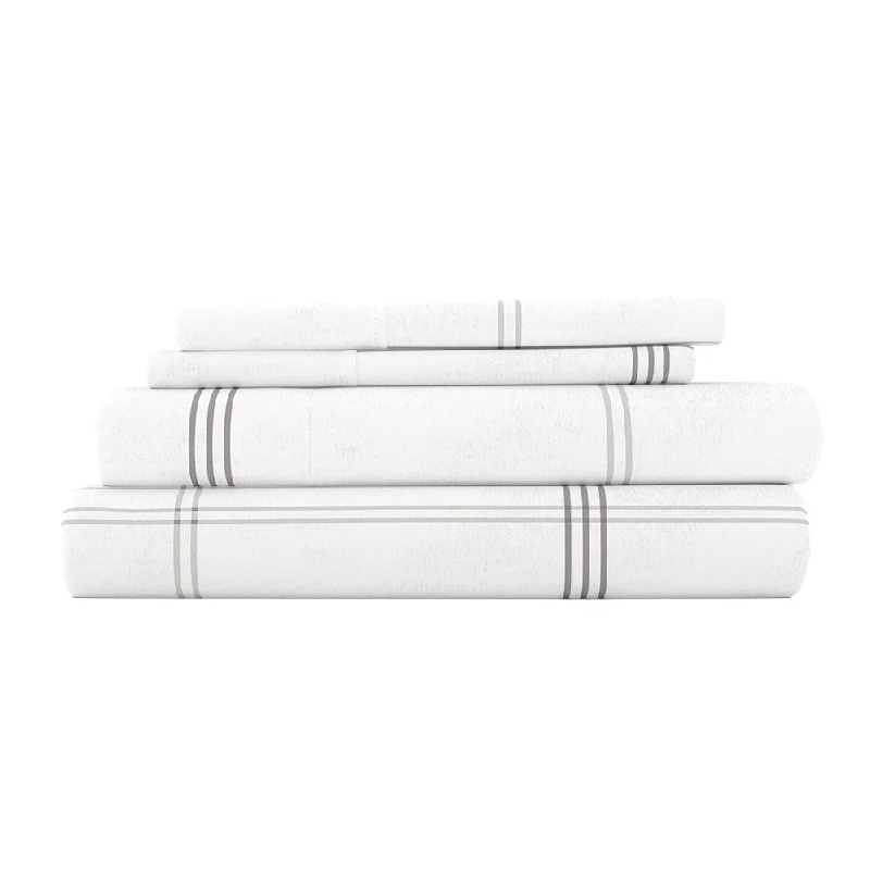 Flat Sheets with a High - Quality Finish for a Luxurious LookCheckered 4-Piece Flannel Sheet Set